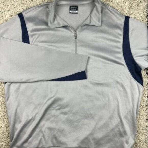 Nike Mens Therma-fit 1/4 Zip Long Sleeve Golf PullOver Active Navy Gray XL - Picture 1 of 7